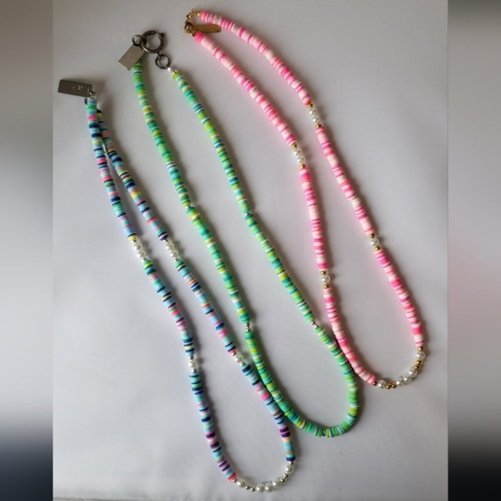 Handmade single layer necklace stainless steel and seaglass